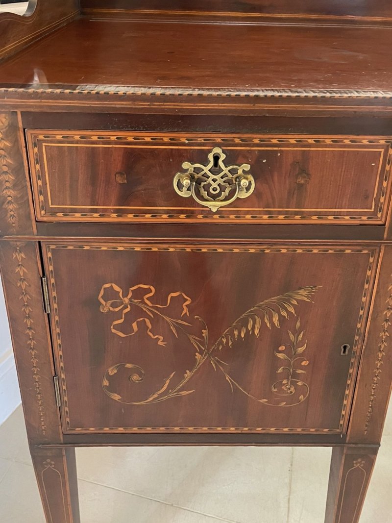 Magnificent Quality Large Antique George III Inlaid Mahogany Sideboard - Image 12